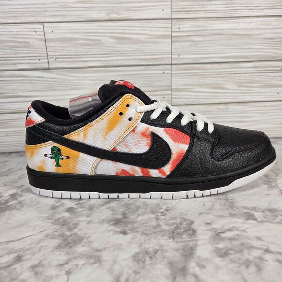 Nike SB Dunk Low Pro Tie Dye Raygun Black Men's 10.5 BQ6832-001 New DS OG All - Picture 2 of 11